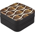 thumbnail image 3 of Coolnut Leather Jewelry Box Retro Heart Design Portable Mini Jewelry Storage Bag for Travel, Small Ring Case Earrings Organizer Necklaces Box for Women Girls Women Gifts, 3 of 7