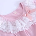 thumbnail image 4 of Camisón de niña de algodón de manga corta de verano con encaje Pijamas de niña Ropa de casa Ropa de casa para padres, 4 of 5