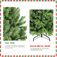 thumbnail image 5 of Tcbosik Unlit Christmas Tree with 756 Branch Tips, 5ft Artificial Xmas Tree with Metal Stand for Indoor Holiday Decoration, Green, 5 of 7