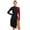 Burgundy, variant on TiaoBug Women's Lyrical Dance Dress Long Sleeve Color Block Side Split Latin Ballroom Rumba Dancewear Burgundy XL