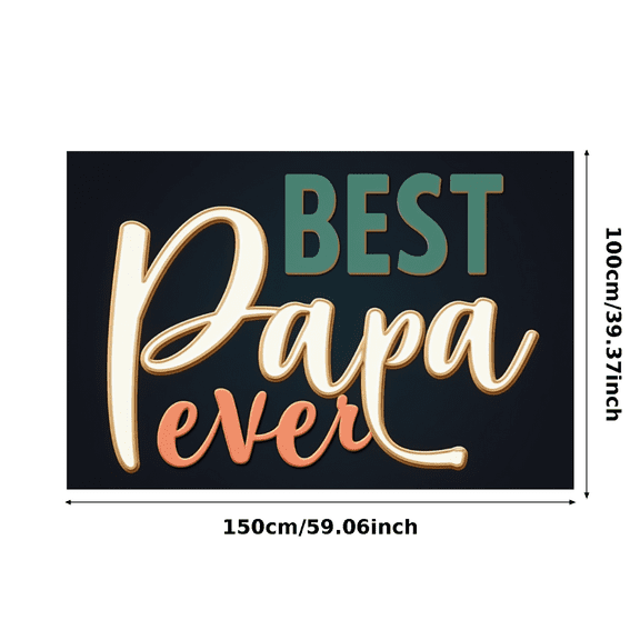 Decorative Stars Best Papa Ever Heart Elements Father's Day Family Celebration for Father's Day Party Indoor Decoration Family Gathering