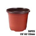 thumbnail image 1 of CAROOTU 50/100 Pcs Plastic Nursery Pot Double Color Plant Seedling Holder Raising Nutrition Block Pot, 1 of 6
