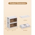 thumbnail image 3 of Asnews 2 Tier Stackable Storage Bins with Lids & Magnetic Doors, for Bedrooms, Living Rooms, and Studies, 3 of 7