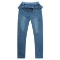 thumbnail image 2 of Richie House Girls' Denim Pants with Ruffles at Waist RH1563, 2 of 7