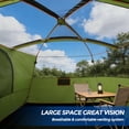 thumbnail image 2 of COBIZI 8/10/12 Person Family Camping Tent, 15x9FT Large Cabin Tent with Panoramic Mesh Roof, Waterproof UV Protection, Easy Setup, Removable Rainfly, Dark Green, 2 of 7