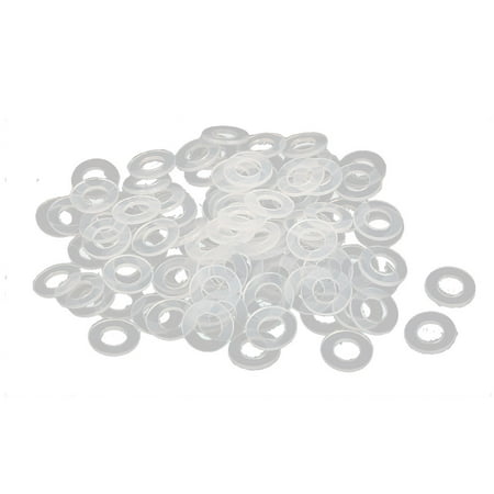 

M3 x 6mm x 0.5mm Flat Nylon Insulation Spacer Washer Gasket Rings White 100 Pcs