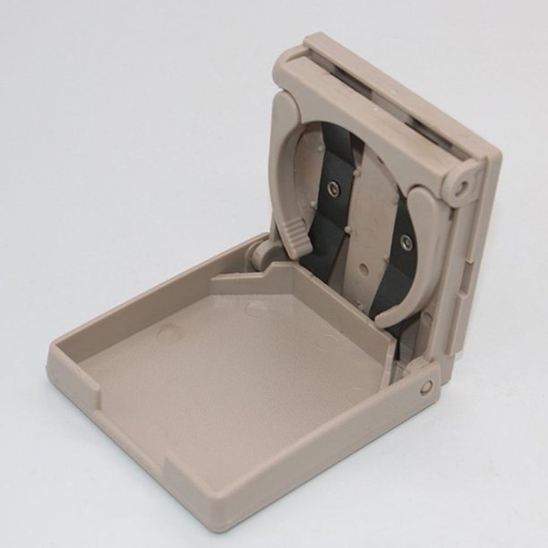Portavasos plegable para coche Soporte telescópico para bebidas para barco marino Beige
