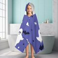 thumbnail image 6 of Halloween Ghost Bat Pattern Hooded Bath Towel，60"x35" for Ages 3 To 12 Kids, Quick Dry Lightweight Soft Microfiber Hood Beach Towel Cover Up for Kids, 6 of 7