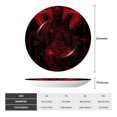 thumbnail image 2 of Honeii Red Gothic Skeleton Throne Print Elegant Bone China Decorative Plate, Porcelain Plate,Art Crafts,Ceramic Ornaments for Home Office Wall Decor-6in, 2 of 6