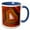 Blue/White, variant on 3drose, Argentina. Condor Agate Stone Pattern - Sa01 Bja0045 - Jaynes Gallery, 11oz Two-tone Yellow Mug