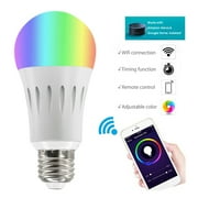 Irfora 2198 Smart WIFI LED Bulb WIFI Light RGB Multicolor LED Bulb 9W E26/27 Dimmable Light Phone Remote Control Compatible with Home Tmall Genie Voice Control Cold & Warm Light Bulb