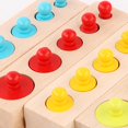 thumbnail image 2 of Juego De Bloques De Cilindros De Madera, Cilindro De Base Colorido, Juguete De Aprendizaje Temprano Para Niños, Juguete Sensorial De Madera, Regalo Para Bebé Guardurnaity FN005750-00, 2 of 6