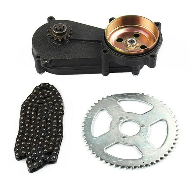 T8F 5414T Motorcycle Clutch Gearbox Engine Gearbox Sprocket with Chain for 47Cc 49Cc Pocket