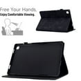 thumbnail image 2 of Embossed Folio Flip Smart Case Cover for Samsung Galaxy Tab S6 Lite 10.4" 2020 / 2022 / 2024, Premium PU Leather Kickstand Card Slots Magnetic Auto Sleep / Wake with Pen Slot Case, Black, 2 of 5