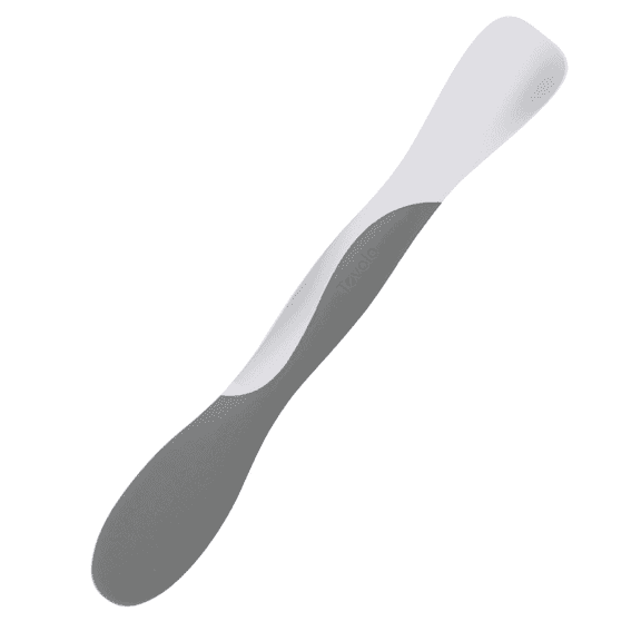 Tovolo Elements Scoop and Spread Large Dual End White and Charcoal Gray Silicone Sandwich Spreader Tool with Nylon Handle, BPA Free Dishwasher Safe Silicone and Nylon Tool for Spreading and Scooping