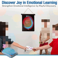 thumbnail image 3 of Vibes Therapy Games for Teens & Kids 6 | 2-in-1 Feelings Dartboard Games | CBT Social Emotional Games | Anger Management Tool for Emotional Regulation & Social Skills | for Professionals & Families, 3 of 10