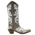 thumbnail image 2 of CORRAL Adult Female Embroidery Glow Collection Brown/White Boots, Size: 10.5, Width: M, 2 of 5
