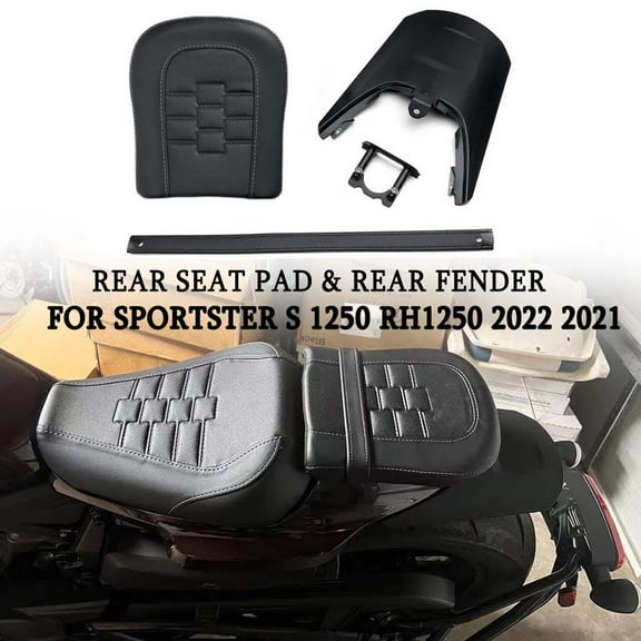 For Sportster S 1250 RH 1250 S 2022 2021 NEW Motorcycle Passenger Sundowner Pillion Rear Seats Pad & Rear Fender Kits Passenger Rear Solo Seat Pads Set