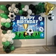 thumbnail image 3 of Soccer Themed Happy Birthday Cool Backdrop Sports Theme Football Field Photography Background for Boys Soccer Theme Birthday Party Decorations Supplies, 3 of 6