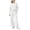 06-White, variant on Yutgune Women's 2 Piece Sweatsuit Crew Neck Long Sleeve Sweatshirt Drawstring Wide Leg Pants Loungewear Set