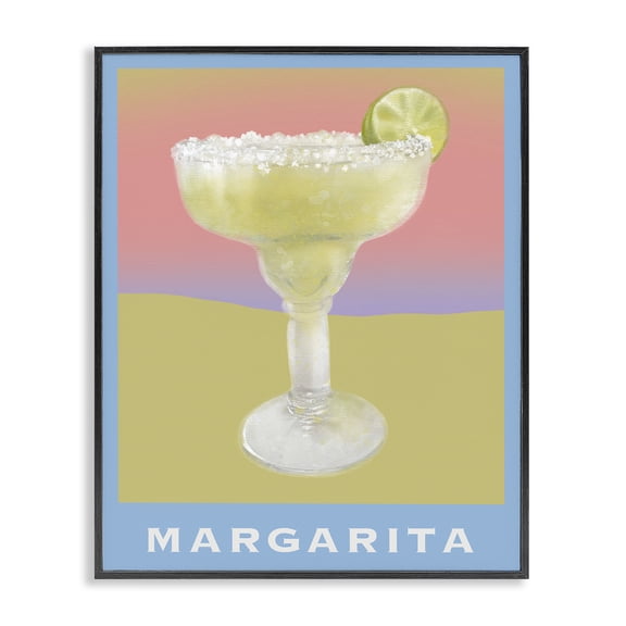 Stupell Industries Margarita over Faded Gradient Food & Beverage Painting Black Framed Art Print Wall Art, 11 x 14