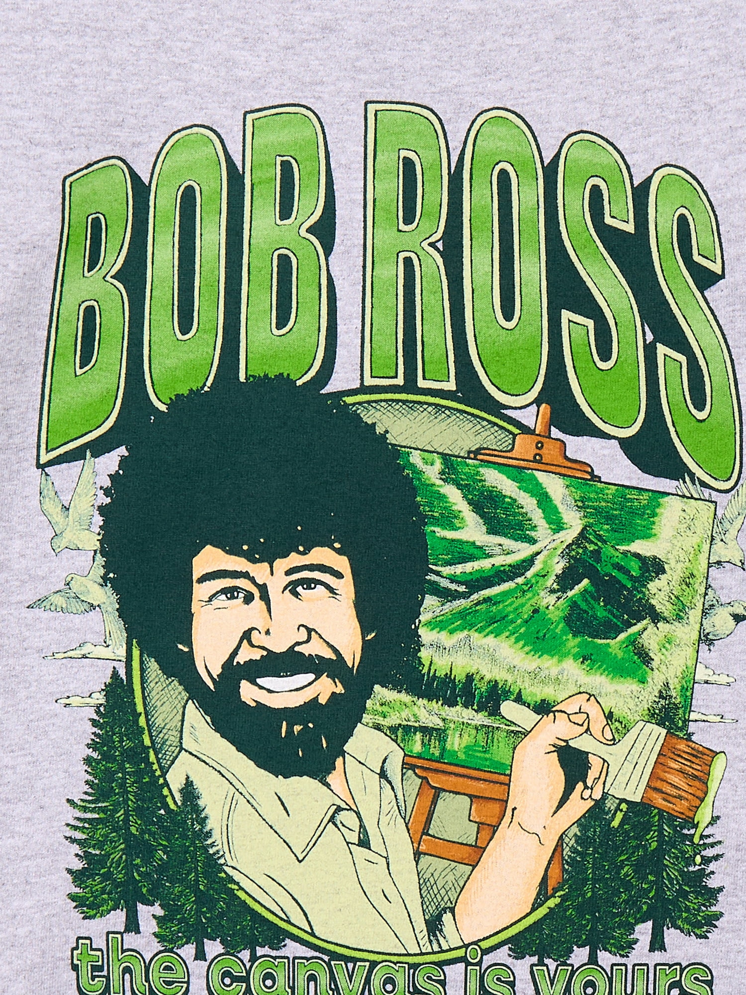 Bob Ross Boys' Graphic Tee with Short Sleeves, Sizes 4-18