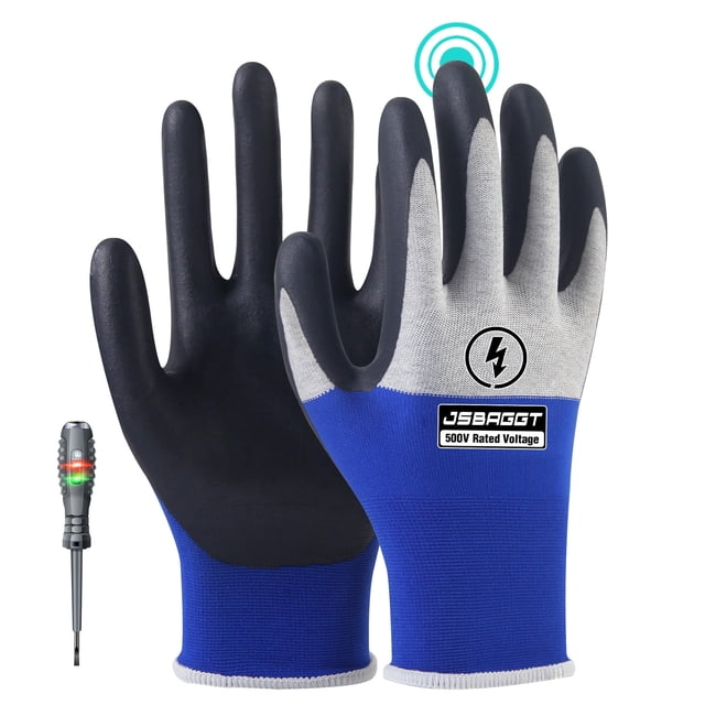 Guantes con aislamiento eléctrico JSBAGGT, resistencia de voltaje 500 V