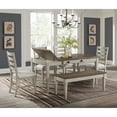 thumbnail image 3 of Picket House Furnishings Bloomfield Storage Dining Bench - Medium Brown, 3 of 12