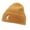 Yellow, variant on Cuff Beanie Hat Casual Knit Men Women Beanie Color Caramel