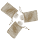thumbnail image 1 of 3 bolsas exfoliantes de jabón de algodón y lino, bolsa de almacenamiento de jabón bucal, red espumosa, bolsa hecha a mano para ducha y baño., 1 of 5