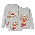 thumbnail image 6 of Family Matching Hoodie 3 Piece Parent Child Outfit Dad Mom Kids Cozy Pullover Festive Printed Sweatshirt, 6 of 6