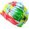 thumbnail image 1 of FYBTO Pleated Swimming Cap Long Hair FYBTO Bathing Cap, Non-Waterproof (Monstera), 1 of 6