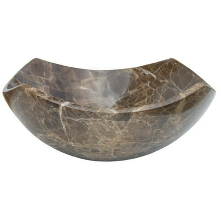 - Eden Bath Arched Edges Bowl Emperador Stone Circular Vessel Bathroom Sink