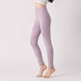 thumbnail image 5 of Fiaer Lined Leggings Women Thermal Oversized Slim Fit Stretchy Pants Warm High Waisted Base Layer Trousers for Cold Weather Light Purple XXXL, 5 of 5