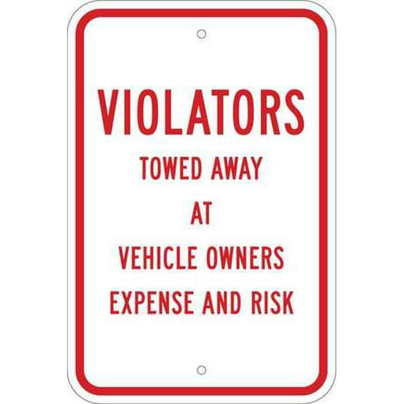 BRADY 124315 Traffic Sign,18 x 12In,Red/White G9537631