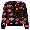 thumbnail image 4 of AMERTEER Chandails en Molleton de la Saint-Valentin pour Femmes Manches Longues Col Rond Pull, 4 of 5