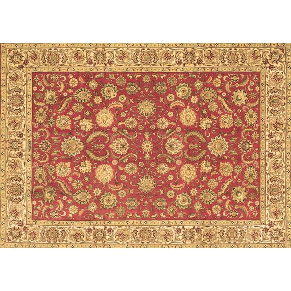 Ahgly Company Indoor Rectangle Persian Brown Traditional Area Rugs, 5' x 7'