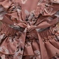 thumbnail image 4 of Seyurigaoka Baby Girls Clothes Set, Floral Print Sleeveless Romper and Headdress, 4 of 7