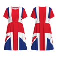 thumbnail image 3 of Bixox Robe d'Été à Manches Courtes pour Femmes Robe Ample Longueur Genou avec Poches-Anglais, 3 of 7
