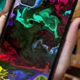 thumbnail image 6 of FINCIBO Soft TPU Black Case Slim Cover for Samsung Galaxy A71 6.7" 2019 (NOT FIT A71 5G 2020), Mixed Oil Paint, 6 of 6