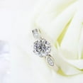 thumbnail image 3 of 1.5ct Round Cut Lab-Created Moissanite & Diamond Engagement Ring in Sterling Silver – Stunning and Elegant Jewelry for Women, 3 of 5