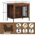 thumbnail image 3 of Amlancher Dog Crate Furniture for Small Dogs, 28inch Wood Dog Kennel Furniture, Rustic Brown, 3 of 8