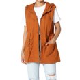 thumbnail image 1 of TheMogan Women's PLUS Drawstring Loose Fit Utility Vest Sleeveless Military Jacket, 1 of 7
