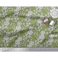 thumbnail image 2 of Soimoi Poly Georgette Fabric Leaves & Floral Block Print Sewing Fabric Yard 42 Inch Wide, 2 of 3
