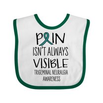 Inktastic Trigeminal Neuralgia Awareness Pain Isn't Always Visible Boys or Girls Baby Bib
