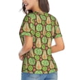 thumbnail image 3 of Vsdgher Fruits 1 Women Shirts V Neck Short Sleeve Tops T-Shirt Basic Tees, S to 3XL3X-Large, 3 of 5