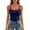 Z761 Dark Blue, variant on Likimi Tank Tops For Women Summer Square Neck Sleeveless Solid Color Slim Fit Blouse Comfort Casual T Shirts Black Size One Size