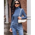 thumbnail image 3 of Ekouaer Women's 3 Pack Turtleneck Long Sleeve Shirts Slim Fit Thermal Underwear Tops Lightweight Pullover Tees, 3 of 6