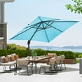 thumbnail image 3 of 10x10 FT Cantilever Patio Umbrella, 360° Rotating Offset Umbrella with Crank Lift, 100-Position Tilt., 3 of 6