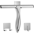 thumbnail image 1 of czcpp-All-Purpose Stainless Steel Shower Squeegee for Shower Doors with 2 Adhesive Hooks, Bathroom Cleaner Tool Household Window Mirror Squeegee for Home Cleaning, Glass Door, Tile Wall, Car, 12 Inch, 1 of 4